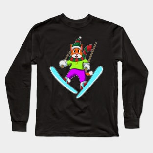 Cat as Ski jumper at Telemark Long Sleeve T-Shirt